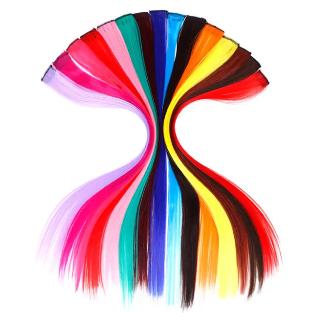 Blowable Color Hair Extension Piece Mixed Color 15Pcs - Shop at LoveMi