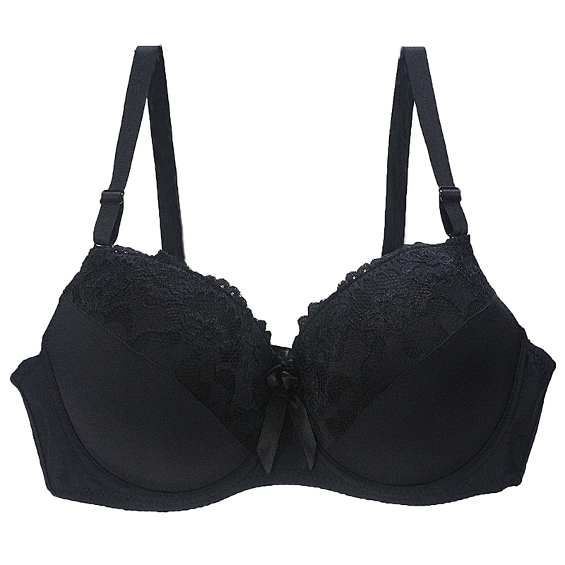 Title 6, Lace Patchwork Embroidered Thin Plus Size Bra