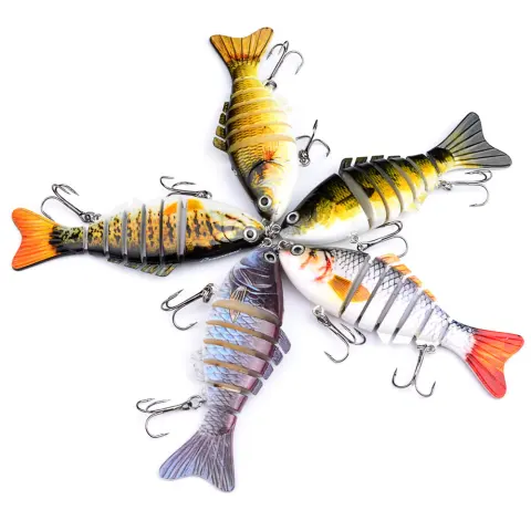 Plastic Fishing Lure 7 Sections Bionic Bait