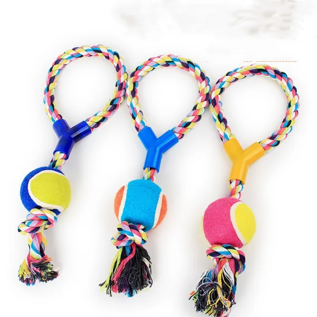 Hand Ball Cotton String Pet Cotton Rope Toy Cotton String Toy Random Color - Shop at LoveMi