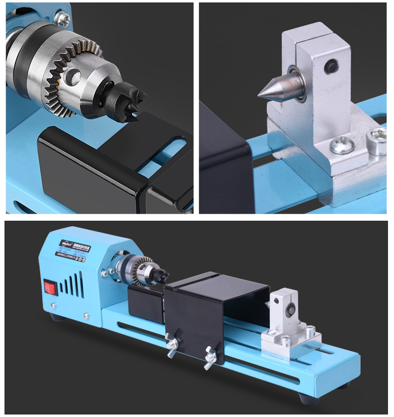 Grinding, Polishing And Cutting Mini Diy Woodworking Lathe