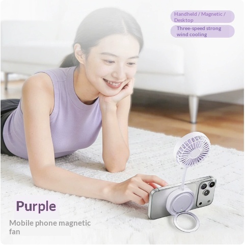 Magnetic Mini Fan, Handheld Desktop With Strong Magnetic