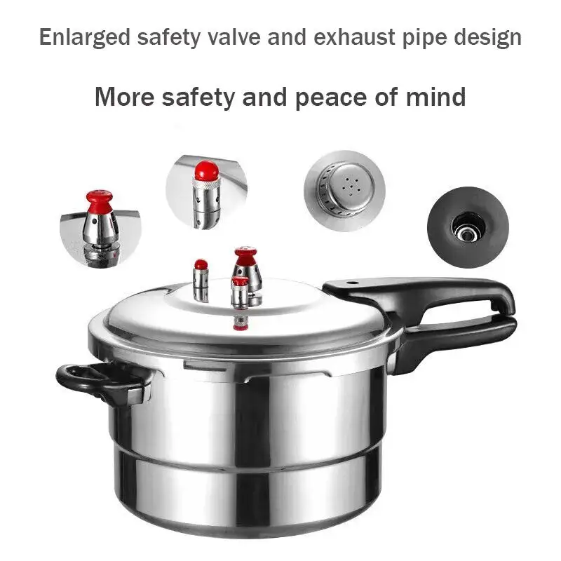 7LHome Dual Handle Aluminum Pressure Cooker Kitchen