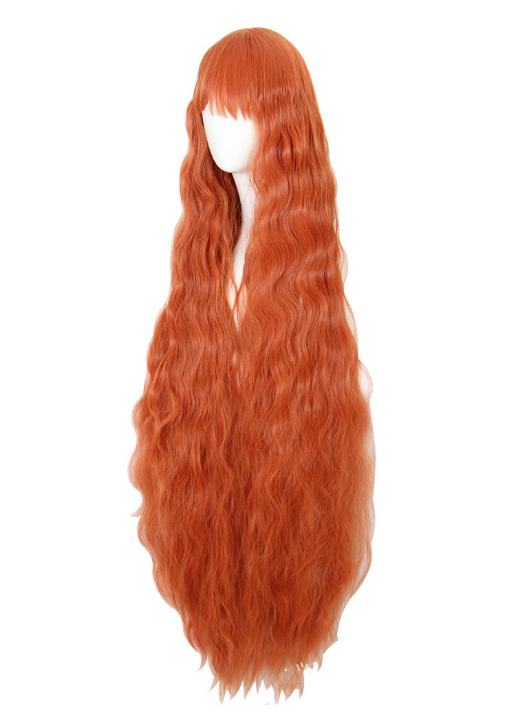 Cos Wig Orange 120cm Corn Scalding — foto 4