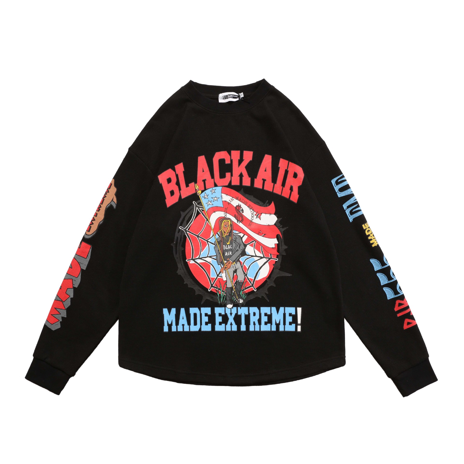 American Retro Street Long Sleeve Creative Animation Print