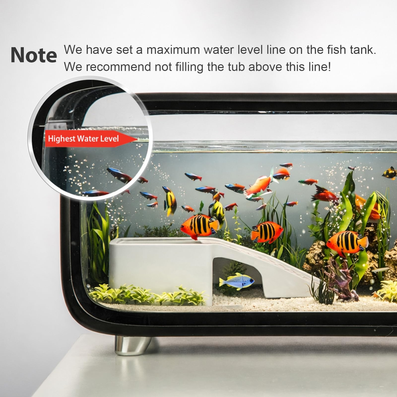 Compact Betta Fish Tank Kit Clear Desktop Aquarium With Ecological Cycle System 2