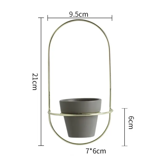 Living Room Indoor Succulent Ornaments Ins Decoration Grey Basin With Gold Frame - Shop at LoveMi