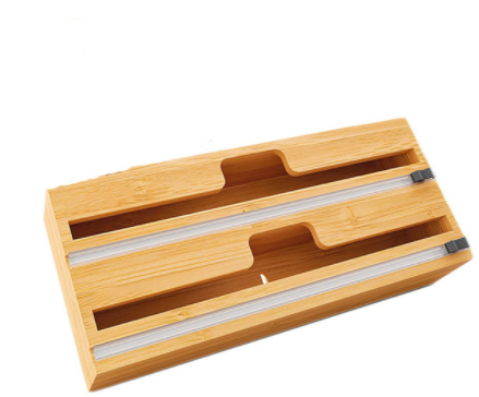 Kitchen Cling Paper Cutting Multi-direct Supply Aluminum Foil Paper Cutter Cling Film Bamboo Storage Box