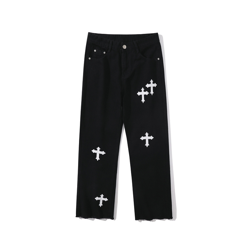 Title 5, Muške modne Cross Loose Jeans za udobnost i sti...