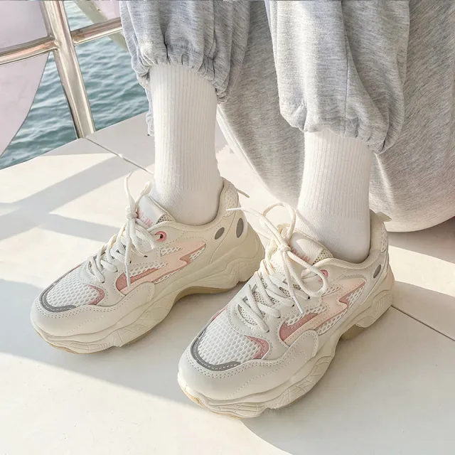 Daddy Shoes Super Fire Running Sneakers Pink - Shop at LoveMi
