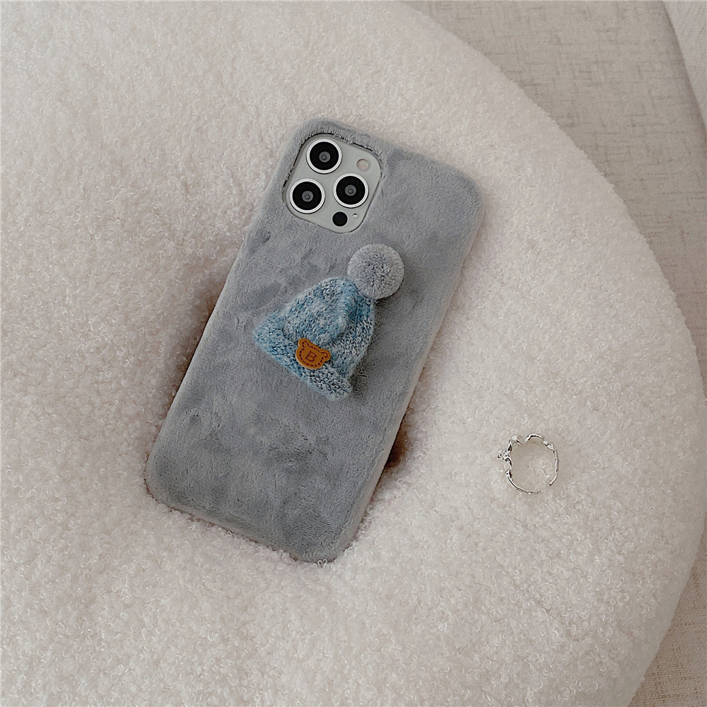 Autumn And Winter Plush Phone Case Candy Color - Image 5
