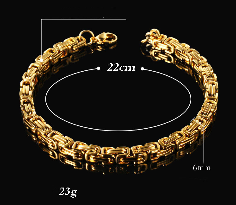 Men's Stainless Steel Bracelet Back Shaped Keel Chain