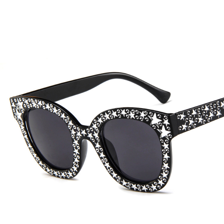 Title 3, Ladies star embellished cat eye marine sunglasses