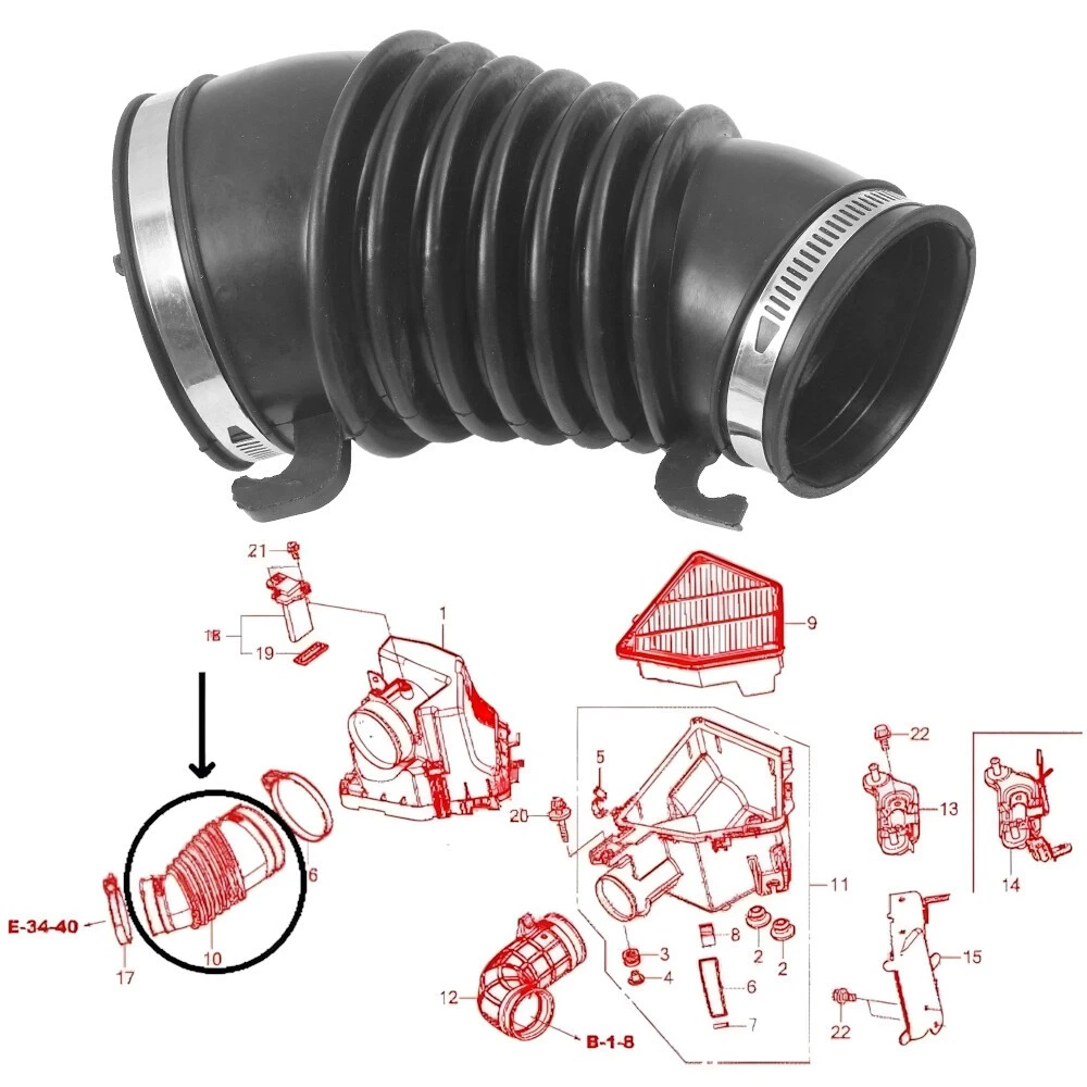 Air Intake Hose For Honda CR-V 1.6 Diesel - 17228-R5Z-G01 17228-R5Z-G02 — image 5