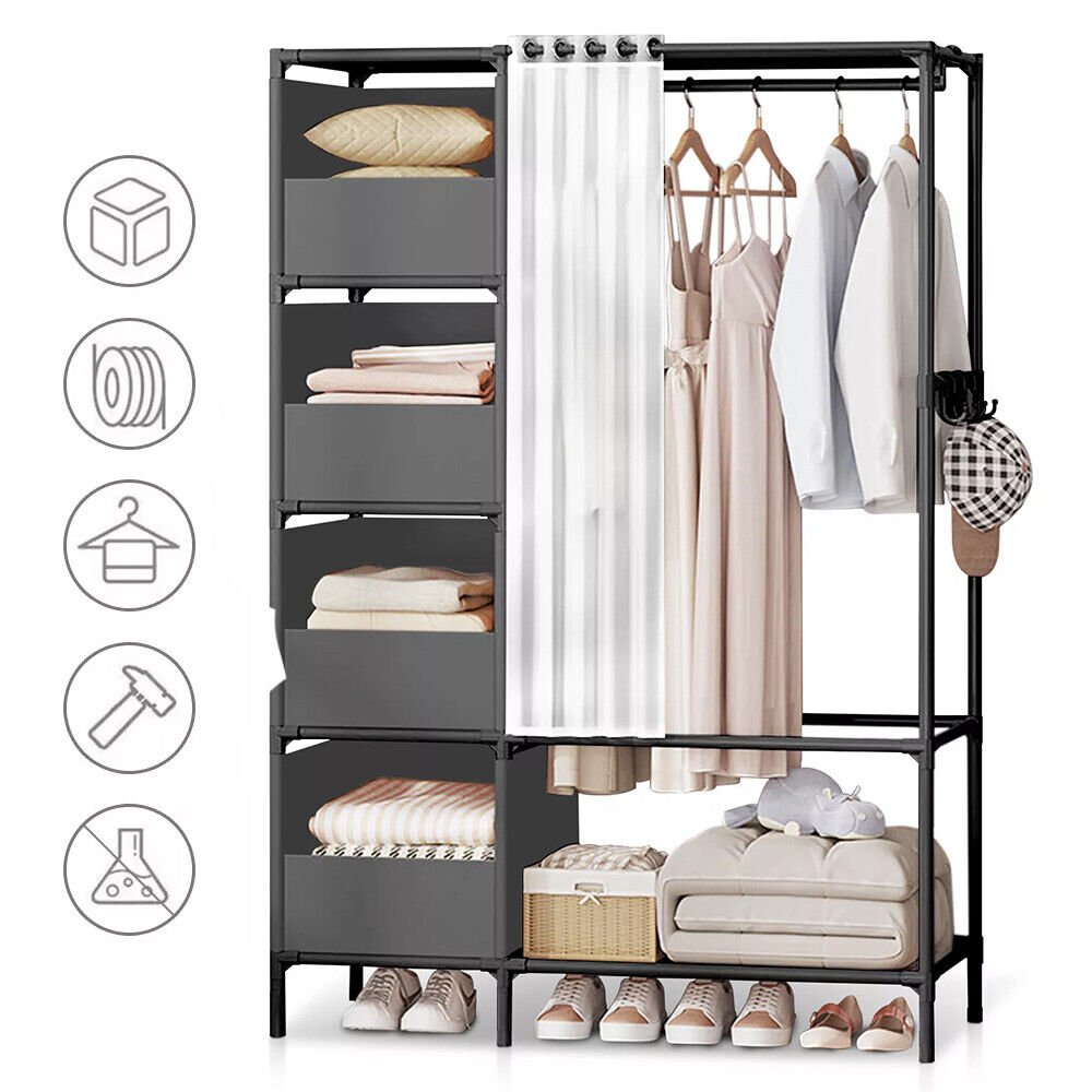Heavy Duty Metal Clothes Rail Storage Garment Shelf Hanging Rack Display Stand — image 8