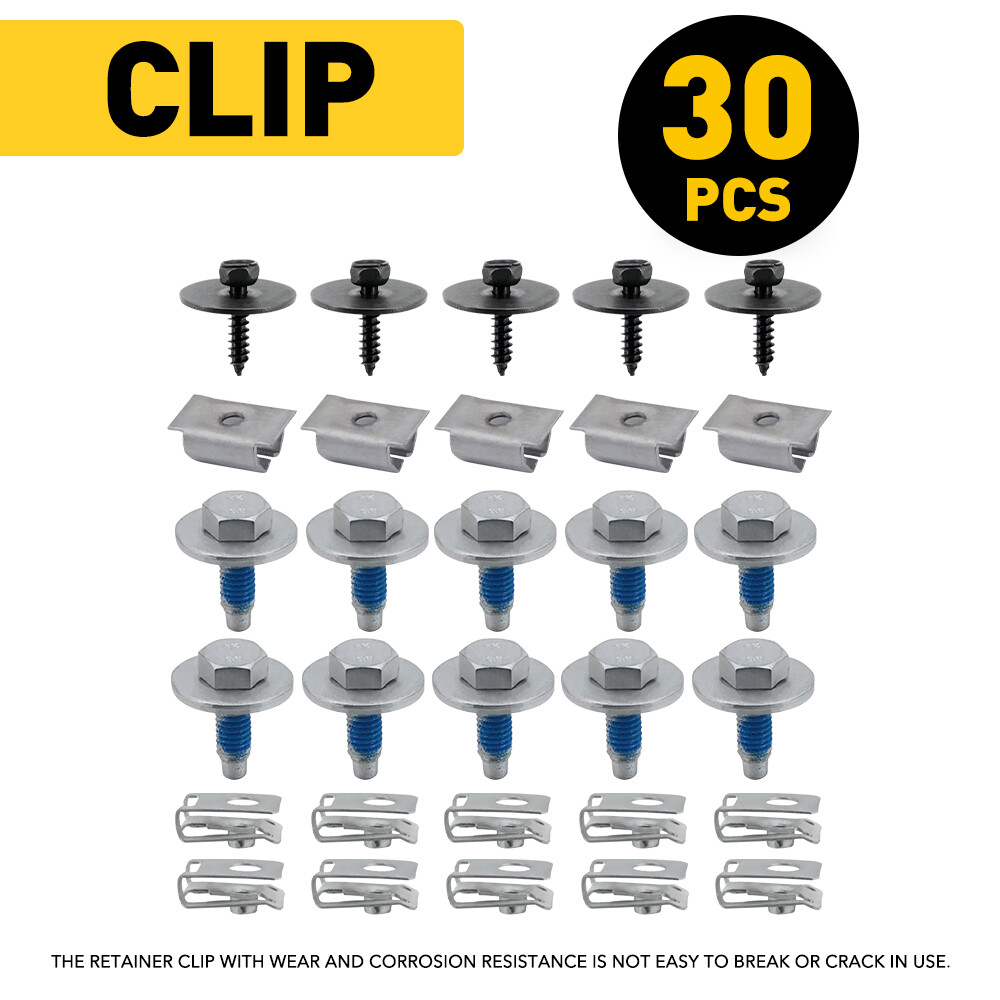 30X FOR MERCEDES-BENZ ENGINE UNDERTRAY CLIPS SCREW UNDER COVER SPLASHGUARD Bolts — image 2