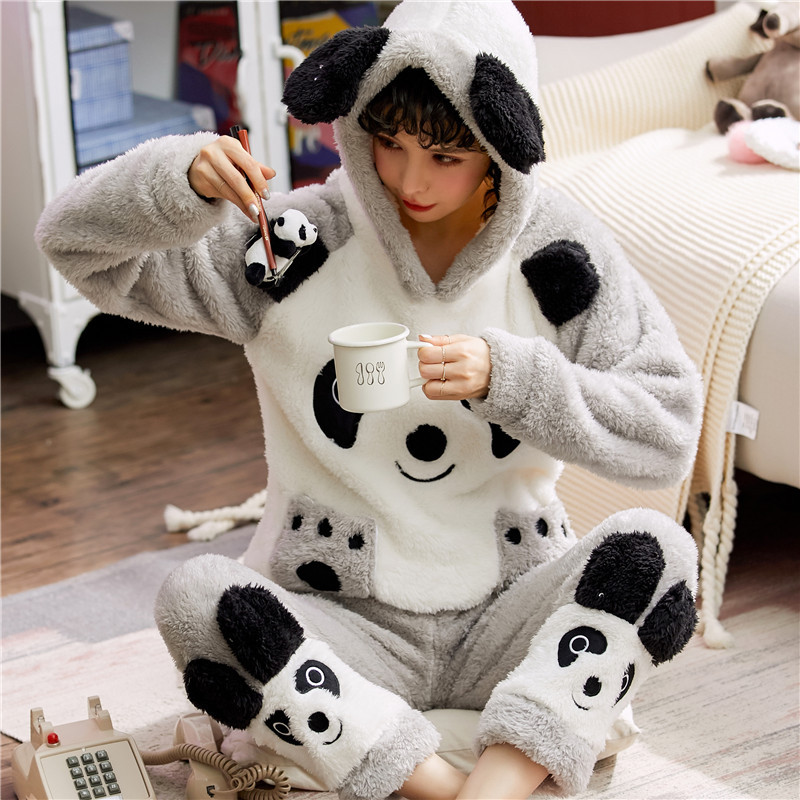 Kawaii Panda Pajama Set for Winter