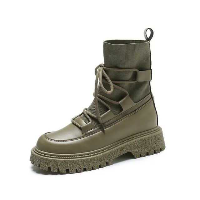 Autumn And Winter New European Station Trend With Martin Boots Casual Short Boots Green - Shop at LoveMi