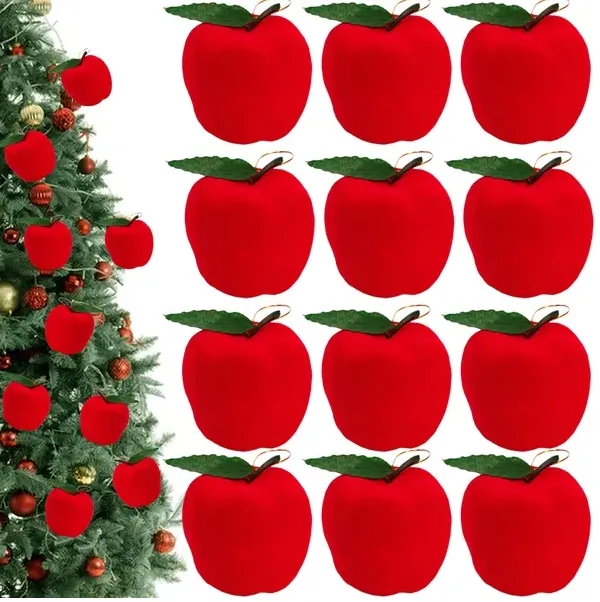 Mini Christmas Ornament 2.1in Foam Red Ball Ornament Pendants Xmas Tree Hanging Decorations For Holiday Party Supplies Red - Shop at LoveMi