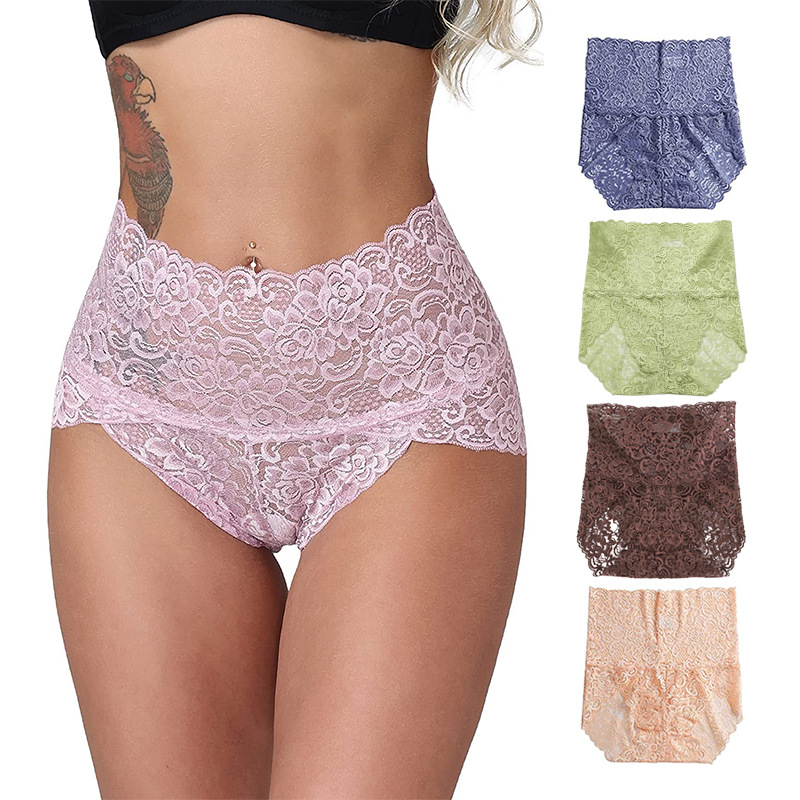 Title 8, Lace Ladies High Waist Abdomen Hip Raise Patter...