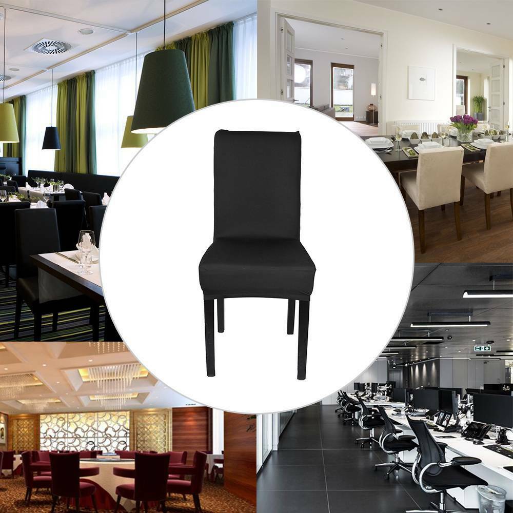 Stretch Dining Chair Covers Slipcover Spandex Wedding Cover 6Pcs Removable