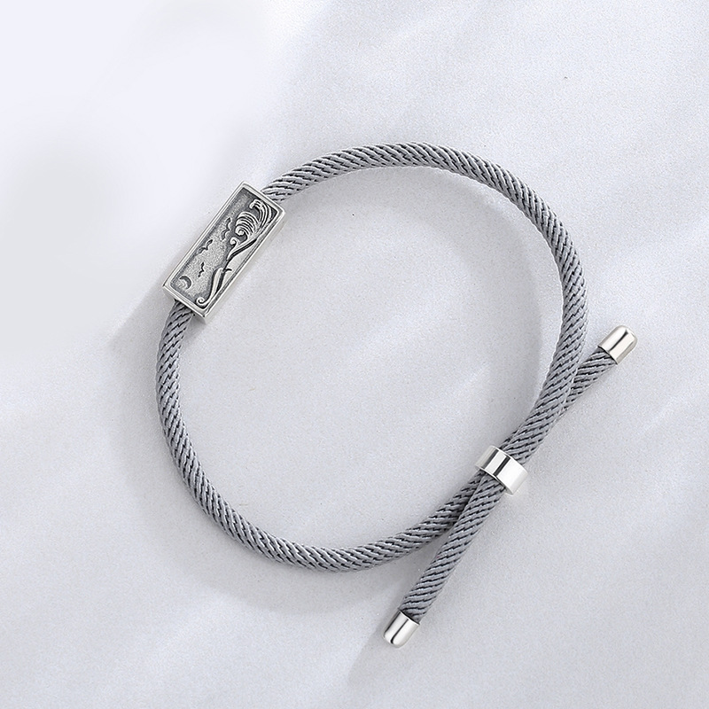 Sun Moon Woven Push Pull Handle Rope