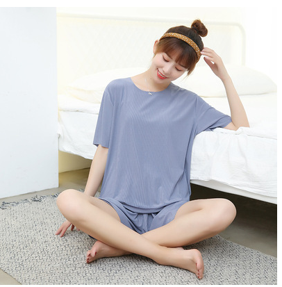 Title 6, Ice silk soft soft short sleeve shorts suit