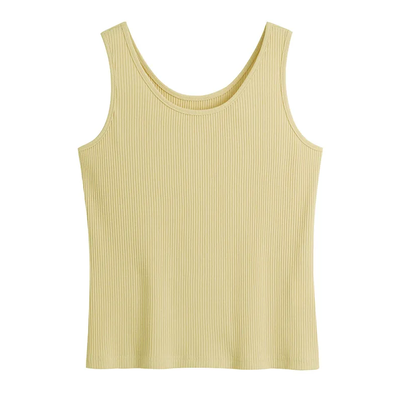 Multicolor Basic Drainage Knitted Bottoming Vest - Multicolor