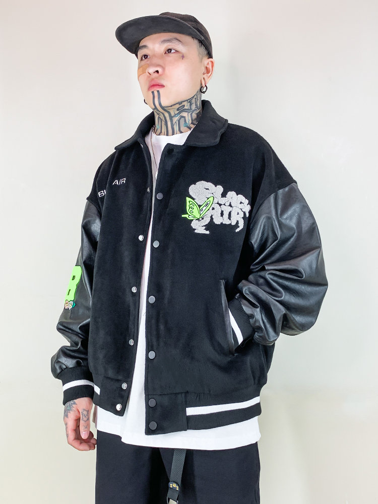 Title 2, Lapel Baseball Jacket Men