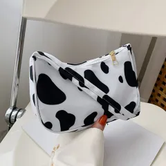 Women Handbag Butterfly Cow Leopard Printed Pattern Underarm Bags Small Shoulder Bag - Leopard - View 1