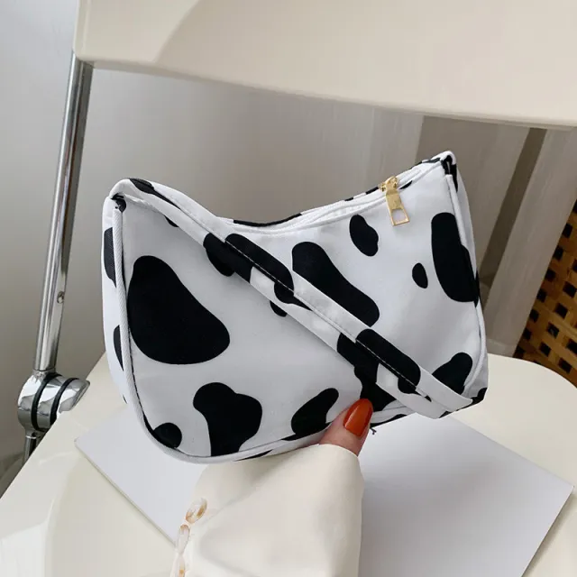Women Handbag Butterfly Cow Leopard Printed Pattern Underarm Bags Small Shoulder Bag Leopard - Shop at LoveMi