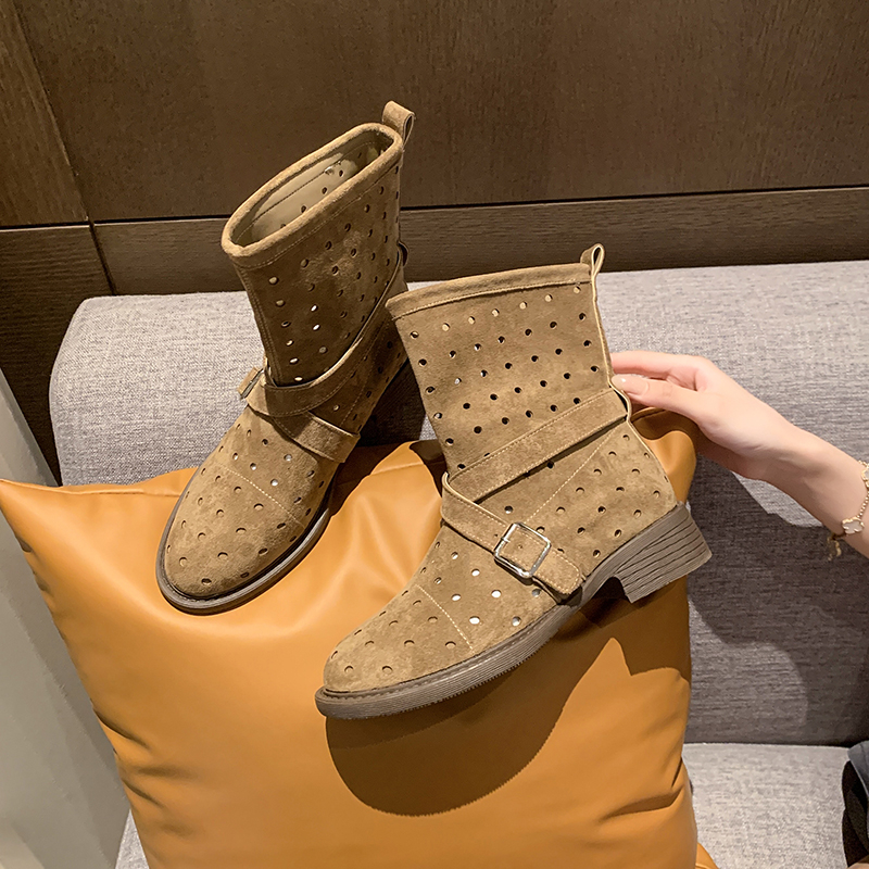 Suede Western Ankle Boots, picture 5 of 5