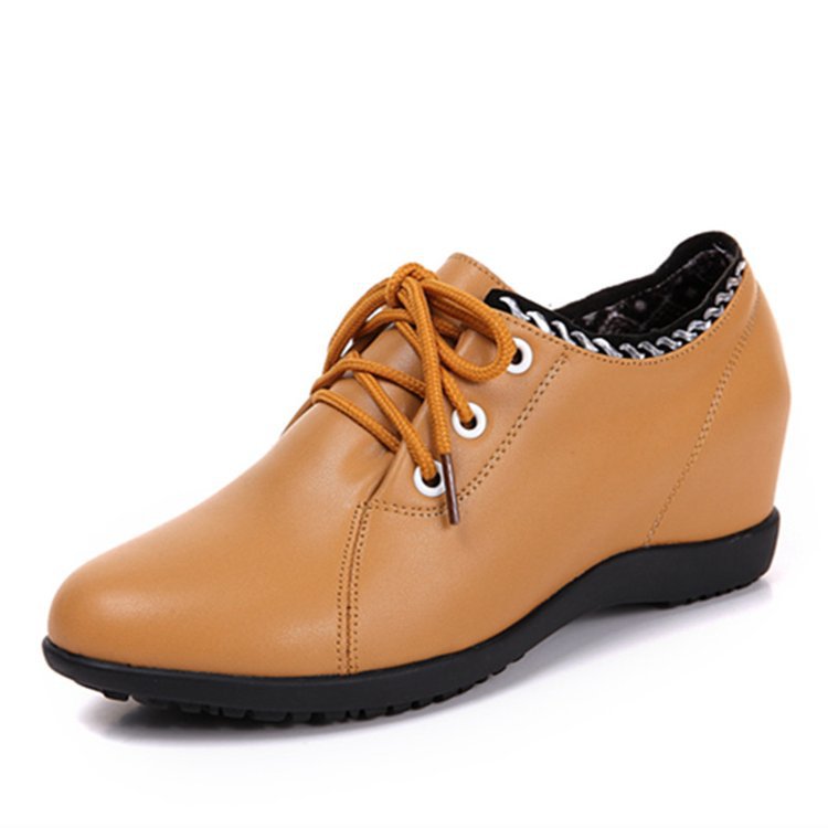 Title 5, Fashion Round Toe Lace Up Flat Rubber Women