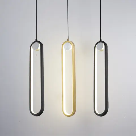 Nordic Minimalist Oval Bedside Chandelier