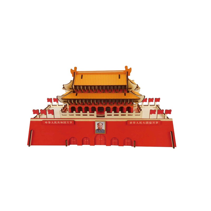 3D Solid Wood Assembled Toys For Architecture 2