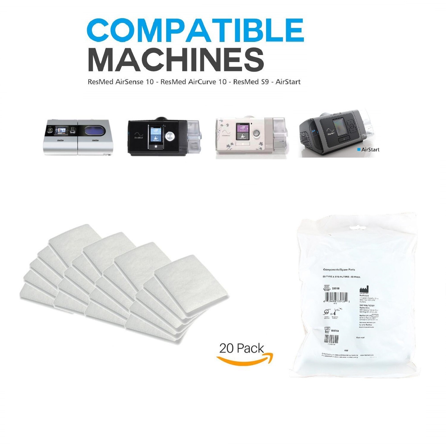 ResMed Filter Cotton Ventilator Filter Cotton