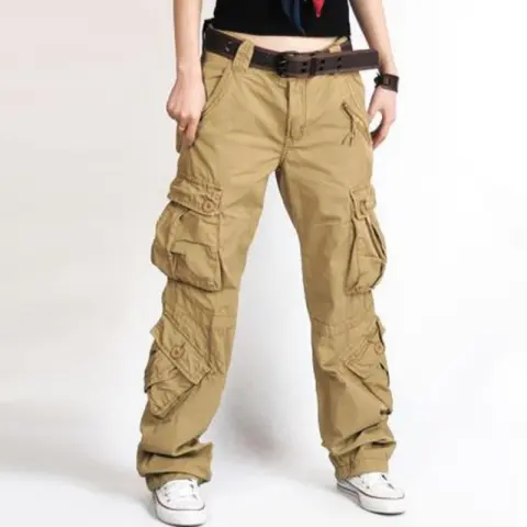 Womens Cargo Pants Hip Hop Trousers Loose Sweatpants