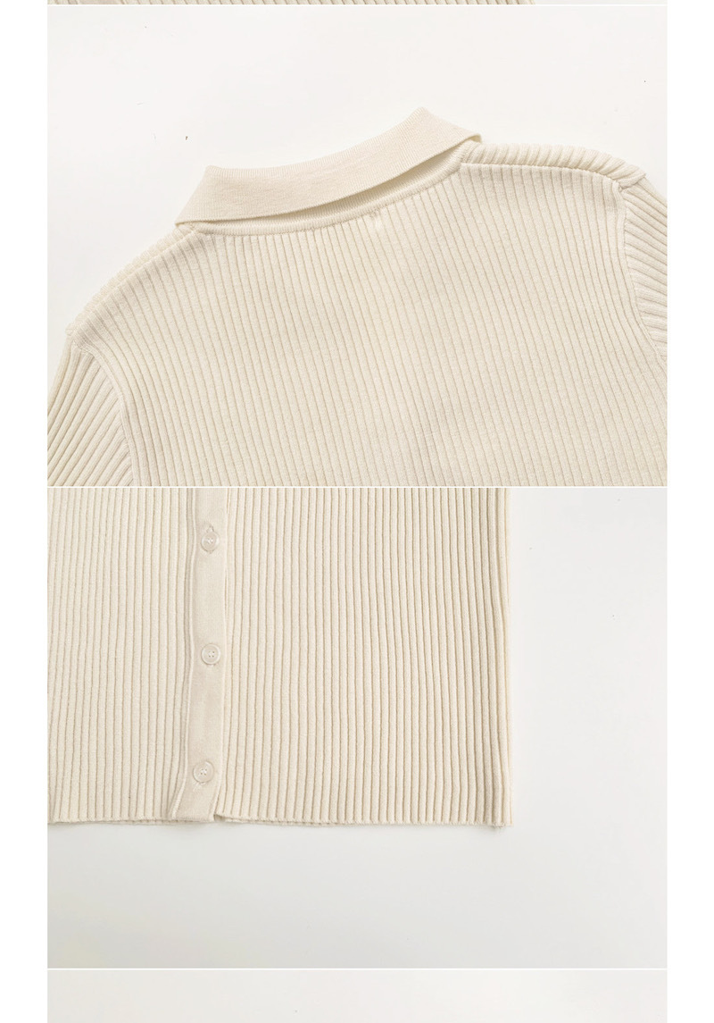 Title 4, All Match Basic Thin Pit Strip Sweater Knit Swe...