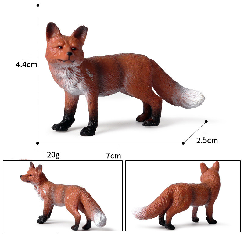 Title 3, Solide simulatie wild dier speelgoedmodel Fox-o...