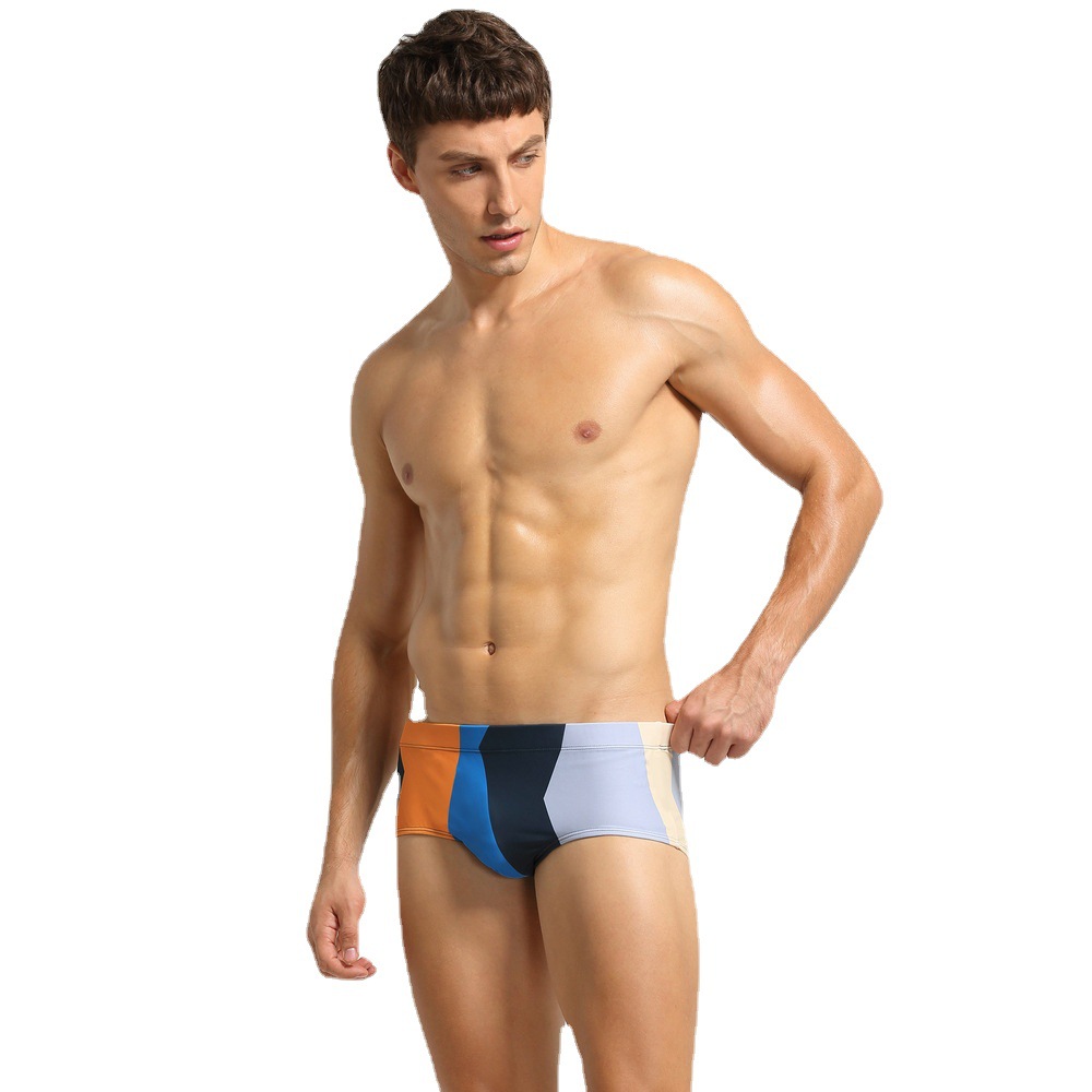 Low Waist Tide Men's Fashion Color Match Short Boxer Trunks