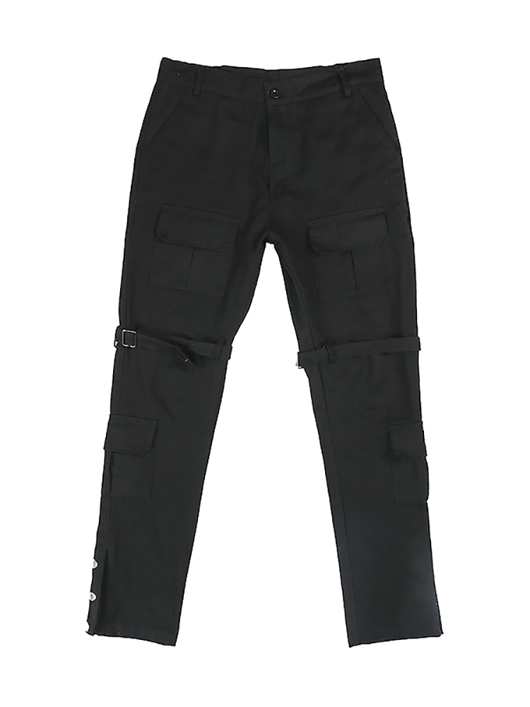 Title 2, Multi-pocket buttoned cargo trousers, designed ...