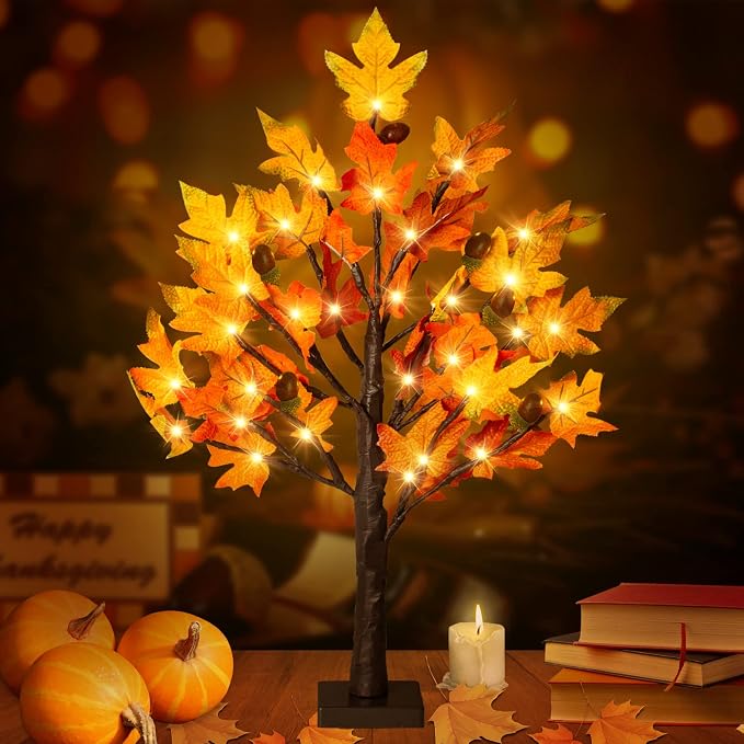 Lighted Maple Tabletop Tree
