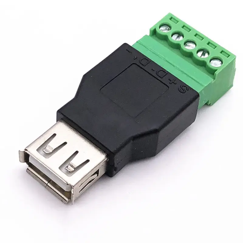 Solderless Terminal Male Female USB Plug