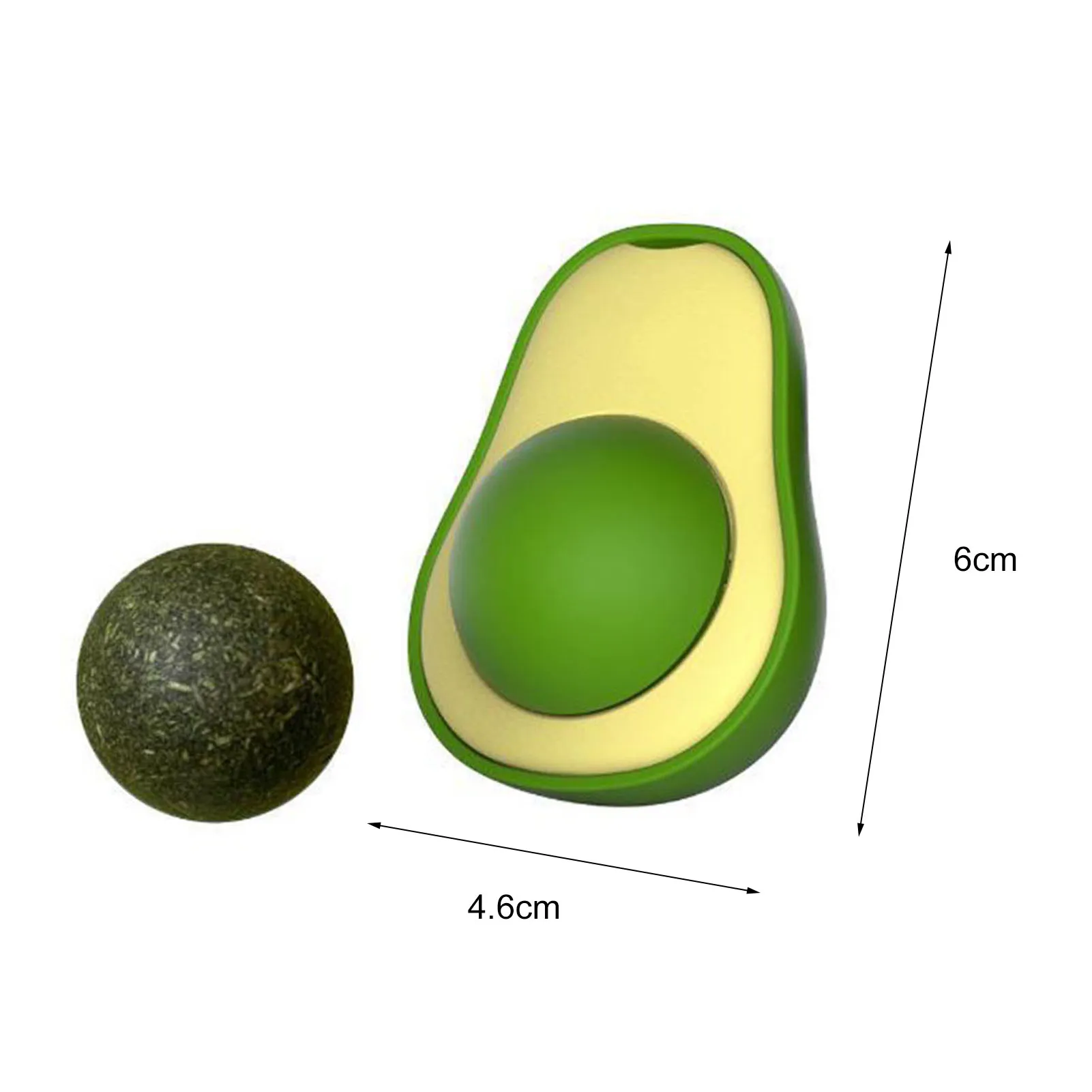 Cute Avocado Catnip Toys Cat Teeth Cleaning Toy Cat Supplies Catnip Mini Cat Treat Toys Interactive Pet Toys Pet Products Pet Avocado Ball Cute Funny Mint Cleaning Teeth Toy For Cat Supplies – image 7