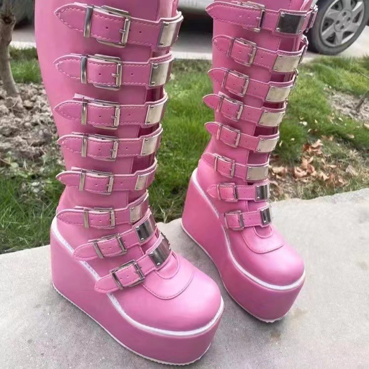 Title 9, Botas femininas plus size com salto alto plataf...