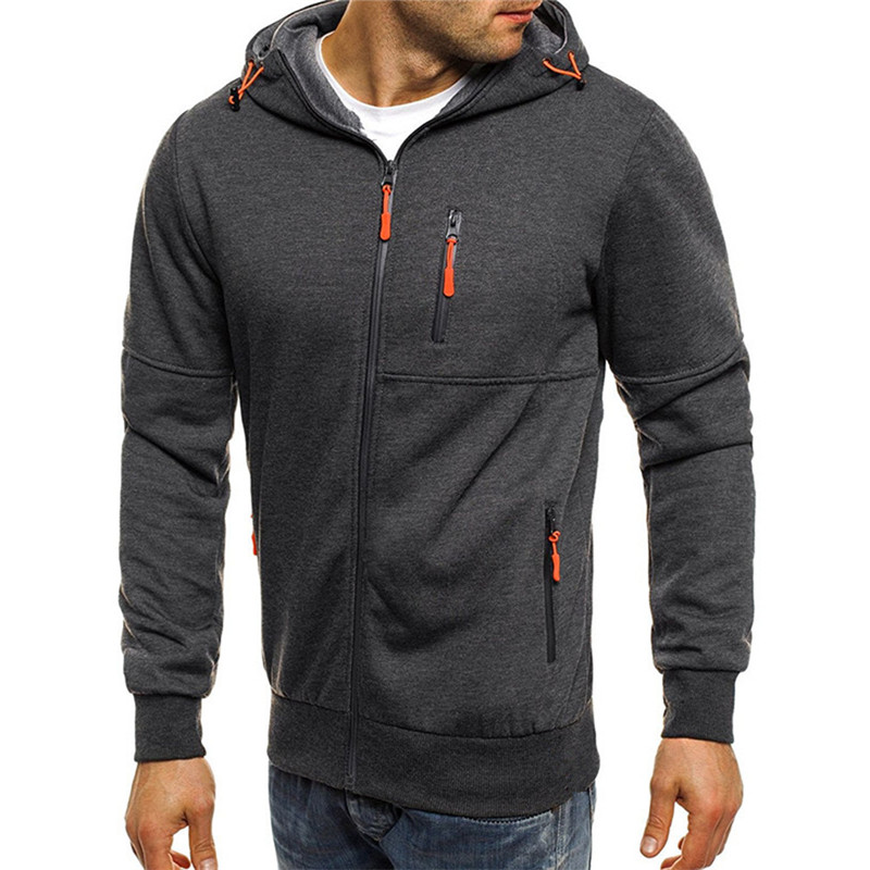 Personalized Custom Men's Cardigan Hooded Zipper Sweater