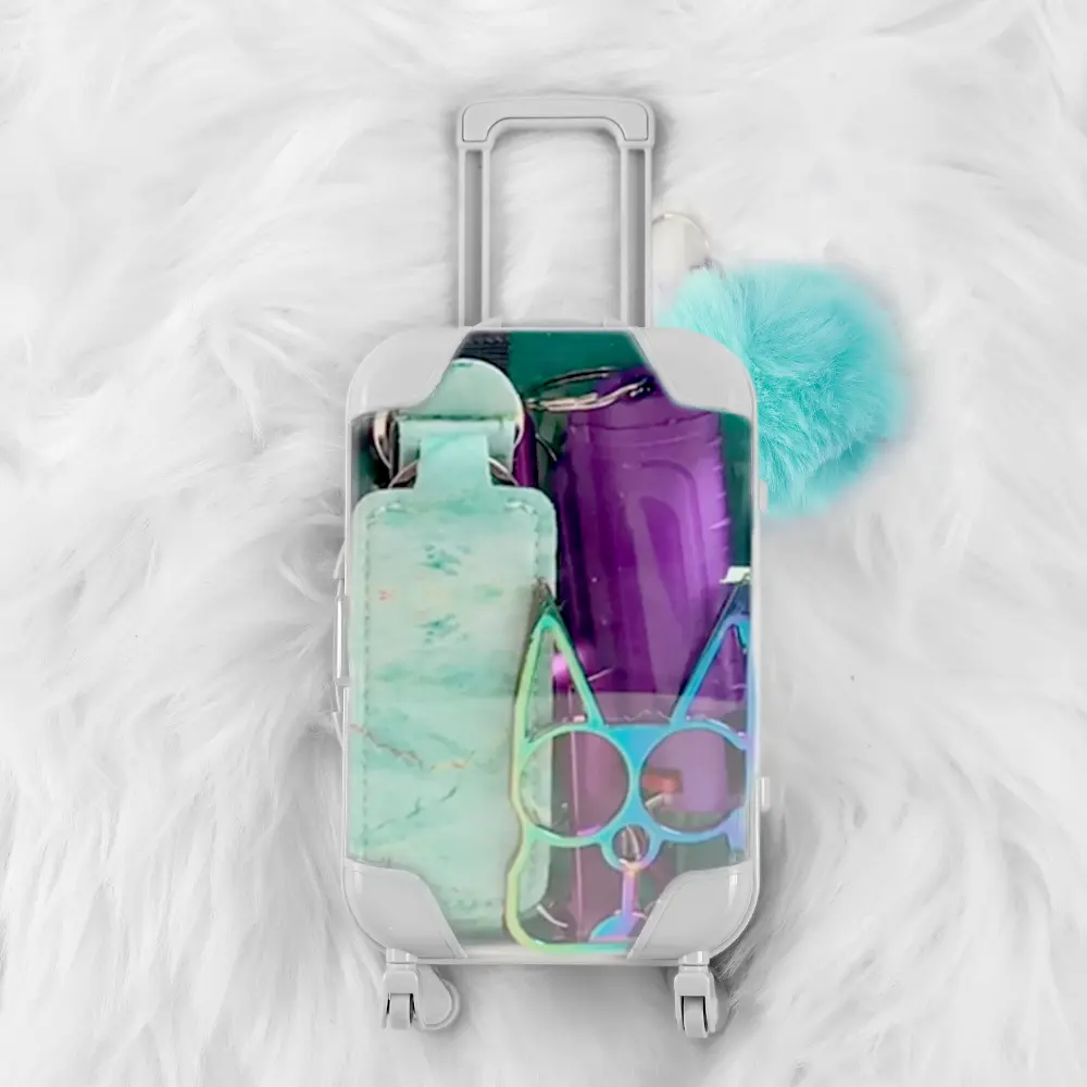 Personalized Design Self-defense Suitcase Set Plastic Key Chain