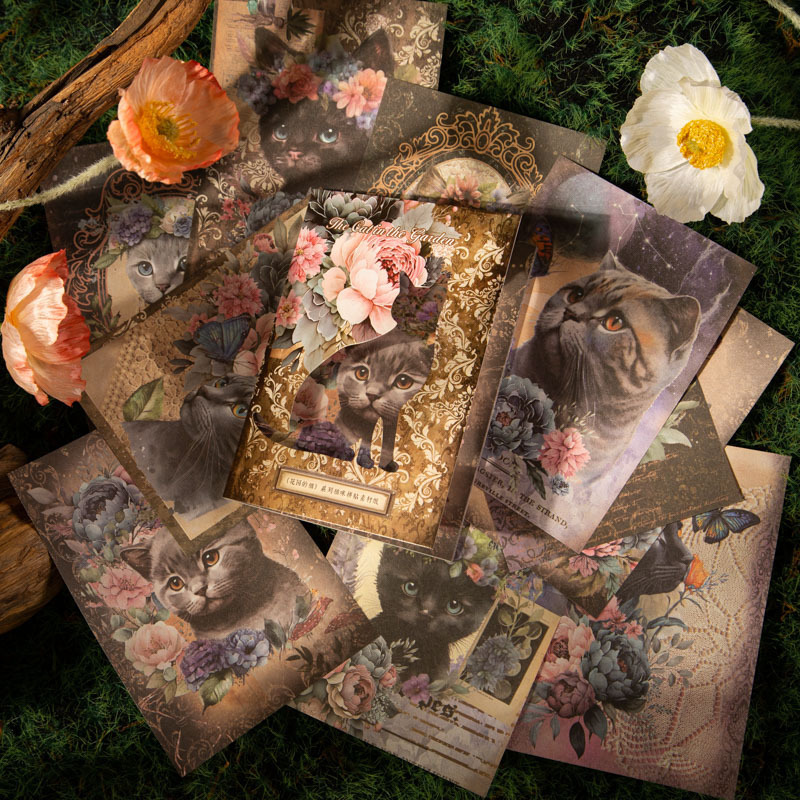Beautiful Day Material Paper Garden Cat Series Retro Cat