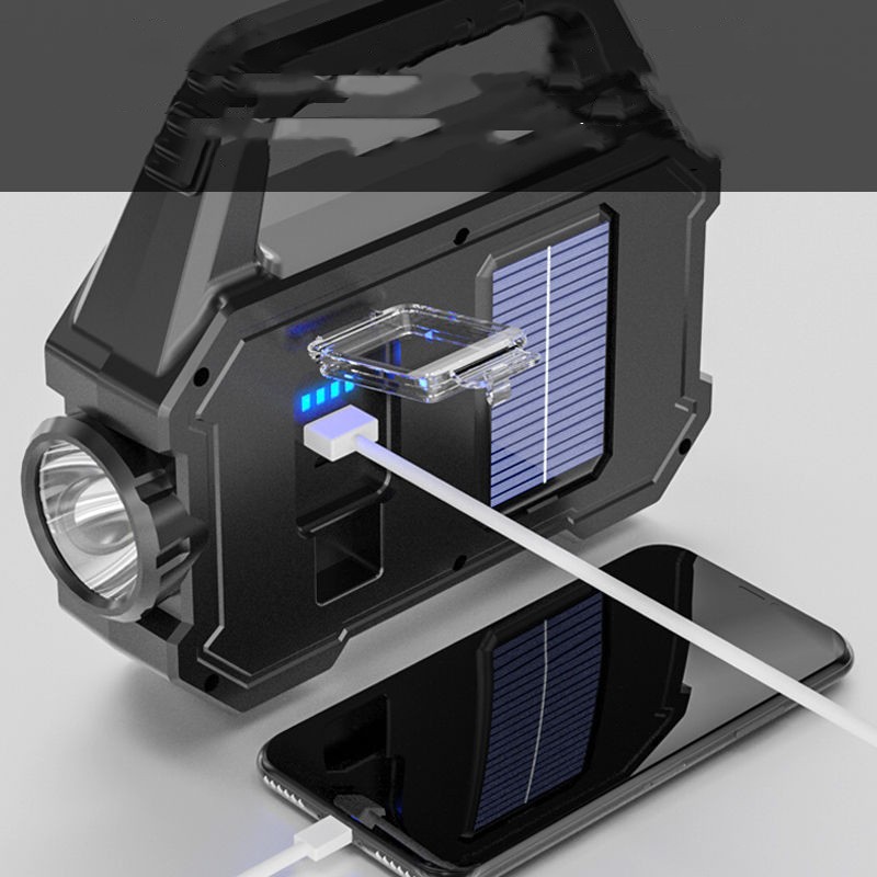 Outdoor Waterproof Solar Power Charger Flashlight Strong Light — foto 2