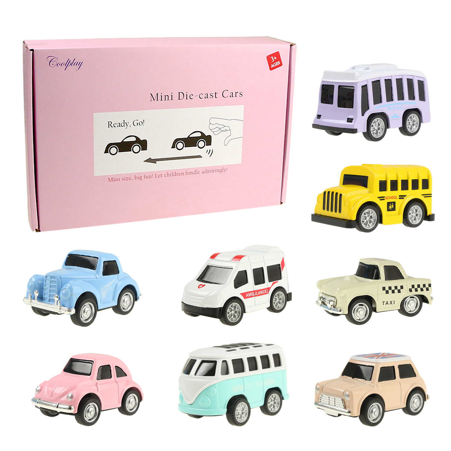 b4e3c115 0de7 4bd0 80b4 a1cd0da952a1 - Q Version Mini Alloy Toy Car Children's Set